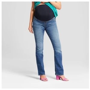 Maternity Crossover Panel Bootcut Jeans